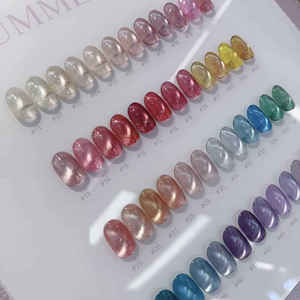 Esmalte <span class=keywords><strong>de</strong></span> <span class=keywords><strong>Uñas</strong></span> <span class=keywords><strong>de</strong></span> <span class=keywords><strong>Gel</strong></span> Efecto Ojo <span class=keywords><strong>de</strong></span> Gato SUMMER GIRL, 48 Colores, 15ml, con Cuentas <span class=keywords><strong>de</strong></span> Cristal Moonlight - Product Image 4