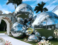 Boule miroir gonflable sur mesure, décoration de fête, décoration de ballons pour mariage, décoration pour événements