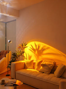 Lámpara de pie con ondulación de agua, Red de puesta de sol, luz nocturna roja, luz de doble ambiente, lámpara de pie para cafetería en vivo, luces inteligentes para el hogar - Product Image 2