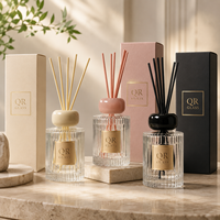 Bouteille diffuseur à bâtonnets en verre de 120 ml avec bouchon, flacon vide de luxe pour diffuseur d'huiles aromatiques – Vente en gros