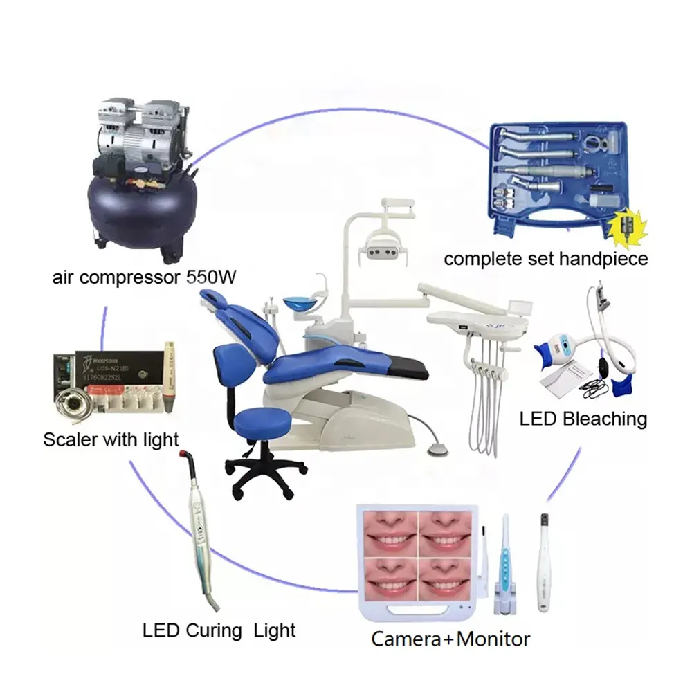 LTDC14 كراسي مستشفيات الأسنان والعيادات الطبية مجموعة كاملة فاخرة وحدة كرسي طبيب الأسنان