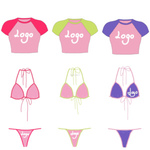 T Shirt gonna Sexy Mini lusso tre 3 pezzi costume da bagno personalizzato Bikini Set costume da bagno costumi da bagno mare donna con Cover <span class=keywords><strong>Up</strong></span> - Product Image 3