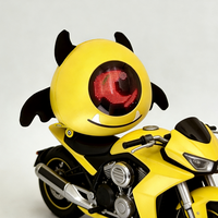 Valise jaune Devil Eyes pour enfants, design de dessin animé mignon, fournisseur d'usine en gros, pièces de moto, accessoires de moto