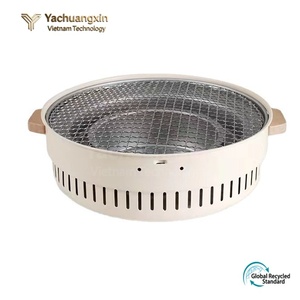 Parrilla de Carbón de Acero Inoxidable para Exteriores, Diseño sin Humo con Rejilla de Malla y Asas Laterales - Product Image 2