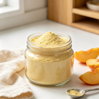 Gefreeze-droogde gele perzikpoeder, natuurlijke kleur & smaak voor babyvoeding, yoghurt, bakken & ijs