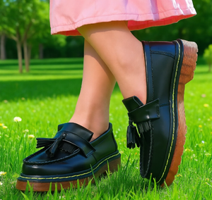 รองเท้าหนังเพิ่มความสูงสำหรับนักเรียน เหมาะสำหรับการออกกำลังกายและเดิน - Product Image 4