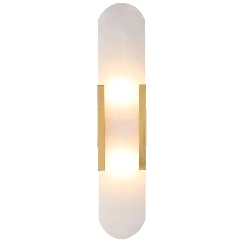 Modern Interior Aisle Wall Light Copper Stone Sconce Marble LED Wall Lamp