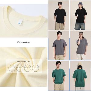 T-shirt pour homme en coton tricoté respirant, coupe ample, 200 GSM, avec impression DTG personnalisée de logo de haute qualité - Product Image 4