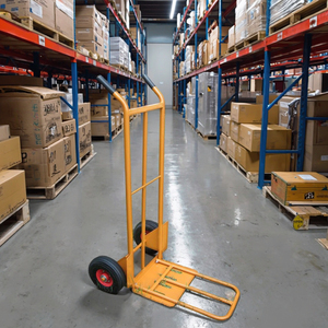 Chariot à main en métal robuste, pliable, à 2 roues, en acier, avec cadre fermé, plateforme pour le transport d'outils, <span class=keywords><strong>HT1827</strong></span> - Product Image 2