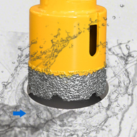 Jeu de forets diamantés jaunes de haute qualité, multi-tailles, avec étui en aluminium, pour verre, carrelage, pierre, modèle 030