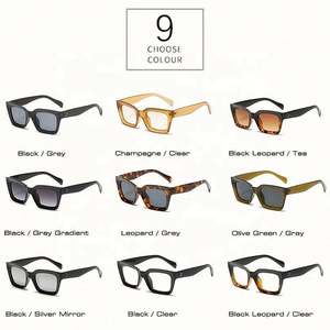 Nuevas Gafas de Sol Cuadradas Extra Grandes para Mujer, Diseño Vintage 2021 con Logotipo Personalizado, Degradado de Leopardo Negro, Protección UV400 - Product Image 6