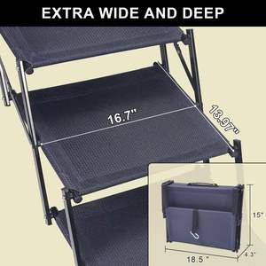 Canbopet Metalen Huisdier Klimladder Opvouwbare Draagbare Hond Ladder Outdoor Auto Hond Trappen Voor <span class=keywords><strong>Suv</strong></span> - Product Image 2