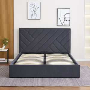 Lit Double Queen de Luxe en Tissu pour Appartement, Chambre à Coucher, Hôtel, Meuble d'Intérieur pour Appartement de Petite Taille 1,8 m - Product Image 2