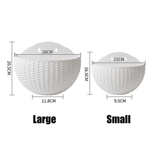 กระถางดอกไม้เรซิ่นติดผนังสำหรับตกแต่งสวนที่บ้านเป็นมิตรต่อสิ่งแวดล้อม (ขนาดเล็ก/ขนาดใหญ่) - Product Image 2