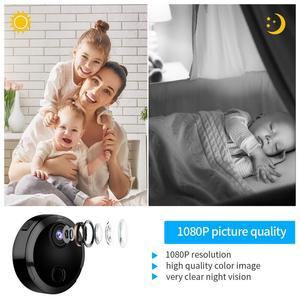 Mini 1080P kablosuz monitörlü kamera WiFi akıllı kamera dahili pil gece görüş hareket APP canlı Video kamera destekler - Product Image 6