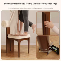 Fauteuil scandinave moderne avec dossier – Nouveauté explosive pour salles à manger, tabourets de bar, bureaux à domicile, entrepôts, parcs – Fabriqué en chêne