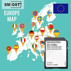 SMIOST Map Android Micro Memorial Navigation Card GPS Nav Sat SD For Skoda Octavia Europe Karoq 2024 32GB A1