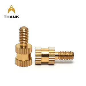 male thermo set brass insert for molds custom size male thread knurled brass insert nut