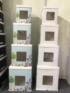 กล่องเค้กแบบใช้แล้วทิ้งกล่องใส่เค้กคัพ<span class=keywords><strong>เค้ก</strong></span>ขนมหวานกล่องขนมปังสีขาวปรับแต่งได้ตามต้องการ - Product Image 4