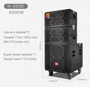 ระบบเสียงพกพา H-8300 พร้อมซับวูฟเฟอร์ 18 นิ้ว, ไดรเวอร์เสียงกลาง 8 ตัว และลำโพงไลน์อาร์เรย์แบบทวีตเตอร์ฮอร์น 4 ตัว - Product Image 6