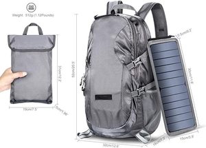 Sac à dos pour ordinateur portable confortable et respirant, alimenté par énergie solaire, multifonctionnel, imperméable, géométrique, en coton, best-seller - Product Image 2