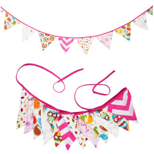 Guirlande <span class=keywords><strong>de</strong></span> fanions triangulaires en tissu <span class=keywords><strong>de</strong></span> coton pour décoration suspendue <span class=keywords><strong>de</strong></span> mariage, anniversaire, <span class=keywords><strong>maison</strong></span> et extérieur - Product Image 2