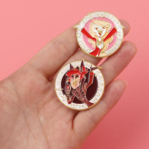 Épingles Sming, best-seller, épingles en émail doux sur le thème de l'anime Hazbin <span class=keywords><strong>Hotel</strong></span>, princesse de l'enfer, dessin animé mignon, épingles à revers Alastor - Product Image 2