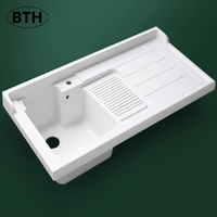 Évier de comptoir de blanchisserie en céramique moderne de haute qualité facile à nettoyer Lavabo en pierre pour hôtels et toilettes Lavage des vêtements Lavabo