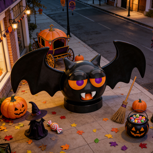 Sculpture géante personnalisée de chauve-souris d'<span class=keywords><strong>Halloween</strong></span> en fibre de verre pour décoration extérieure de vitrine, événement de rue et point photo - Product Image 2