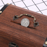 Boîte de rangement rétro en bois coffre au trésor, organisateur de trésor en bois tirelire tirelire avec serrure et clés, boîte de rangement en bois
