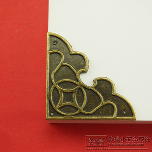 New Chinese Style Zinc Alloy <b>Corner</b> <b>Protector</b> 53.5x53.5mm Anti-Scratch For High-End Furniture - Product Image 5