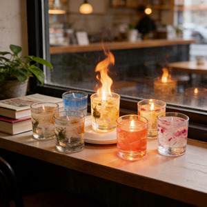 Boîte-cadeau <span class=keywords><strong>de</strong></span> luxe en gros <span class=keywords><strong>de</strong></span> bougies en gelée <span class=keywords><strong>de</strong></span> coquille avec fleurs séchées intégrées pour terrarium, décoration <span class=keywords><strong>de</strong></span> cabane forestière, cadeau d'invité, en vrac - Product Image 2