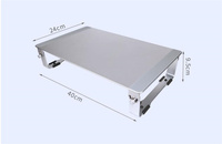 Support d'écran pliable en aluminium, gris argenté, 3 niveaux réglables, base en métal pour écran d'ordinateur portable, pour le bureau