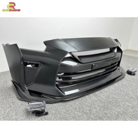 Pare-chocs avant en Fiber de carbone demi Style Top Secret pour Nissan GTR R35 2008-2019 Kits de corps de lèvre de diffuseur avant en carbone pièces de voiture