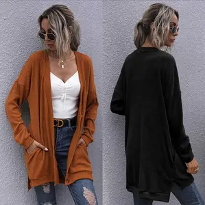 Factory Custom Damen Pullover Mode Cardigan Strickwaren Designer Tops für Frauen Pullover Long Cardigan Sweater