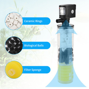 Filtre d'aquarium interne silencieux 3 en <span class=keywords><strong>1</strong></span> Pompe à eau submersible Filtre à débordement avec jet de pluie pour aquarium Fish Turtle Tank - Product Image 3