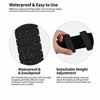 Poids de poignet et de cheville réglables en silicone noir, rose et beige, durables, avec fermeture Velcro, pour la remise en forme unisexe