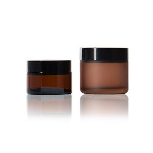 Tarro de Crema Redondo de Vidrio Transparente Ámbar de 20g 30g 50g de la <span class=keywords><strong>Marca</strong></span> CAPOT de Lujo, con Serigrafía y Tapa de Rosca, para Cosméticos y Cuidado de la Piel - Product Image 2