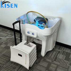 Kisen <span class=keywords><strong>Bac</strong></span> à shampoing portable de haute qualité avec réservoir de 50L et poignée, pour le lavage des cheveux et les soins capillaires, avec éviers et bols - Product Image 2