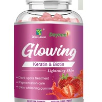 Gummies Éclat au Collagène Naturel et Kératine - Sans Sucre, Biotine & Vitamine C pour l'Éclat et la Vitalité de la Peau des Femmes 180g
