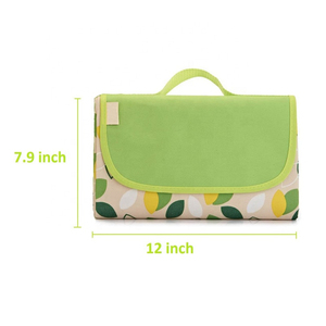 Custom Logo Size Large Green Foldable Oxford Cloth <b>Waterproof</b> Summer Grass Park Hiking Camping Outdoor Beach Picnic Mat Blankets - Product Image 1