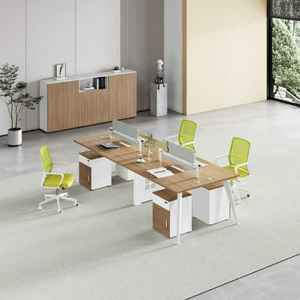 Meubles <span class=keywords><strong>de</strong></span> bureau modulaires <span class=keywords><strong>de</strong></span> haute qualité, design simple, vente chaude, poste <span class=keywords><strong>de</strong></span> <span class=keywords><strong>travail</strong></span> bon marché pour 4 personnes - Product Image 4