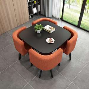 Harga pabrik furnitur ruang makan grosir meja makan mode marmer dan Set kursi untuk furnitur rumah - Product Image 3