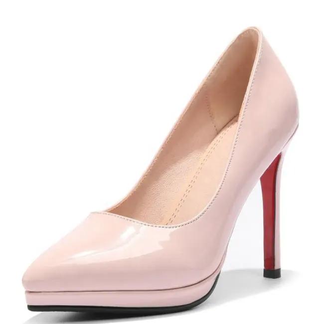 Cổ điển Cao Gót Phụ Nữ Nền Tảng Giày 6inches Sexy Ăn Mặc Giày Stiletto toe Nhọn Cơ Bản Phụ Nữ Bên Bơm Giày