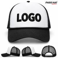 Gorra Trucker de Espuma de 5 Paneles al por Mayor |   Gorra Deportiva Unisex de Malla con Logotipo Bordado Personalizado