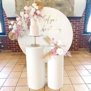 Présentoir de mariage de socle de Table de gâteau rond en <span class=keywords><strong>acrylique</strong></span> blanc de haute qualité - Product Image 6