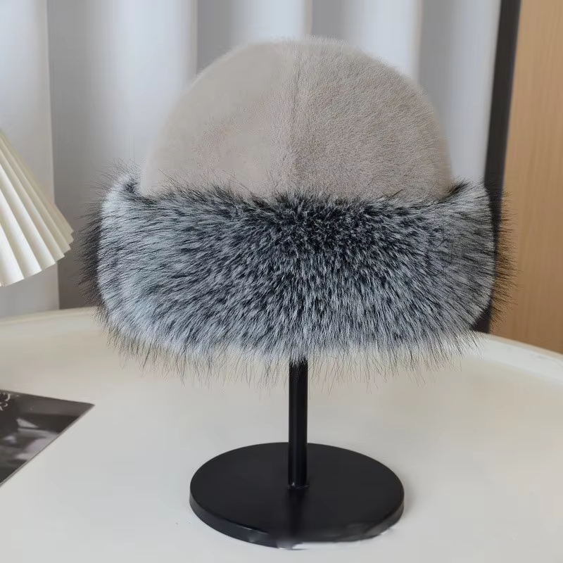 HZYFP Women's Winter Faux Fur Cossack Russian Earmuff