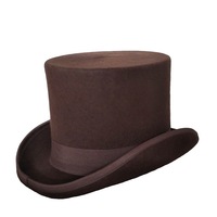 Chapeau Haut de Forme Magique en Laine pour l'Hiver – Casquette Équestre Jazz Élégante pour Homme – Coiffe Formelle