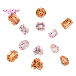Saphirs synthétiques Morgan rose-orange, pierres précieuses en vrac, petites inclusions, avec certificat AGL pour la fabrication de bijoux - Product Image 6