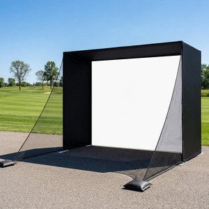 Structure de protection robuste pour simulateur de <span class=keywords><strong>golf</strong></span> 10x8 pieds avec écran anti-impact, filets de protection, rembourrage en mousse aux coins, pour entraînement à domicile, en intérieur ou au garage - Product Image 4